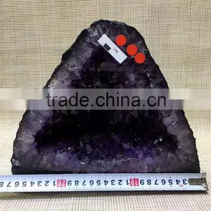 Natural Rock Triangular Amethyst Geode Crystal Ornaments thumbnail-4