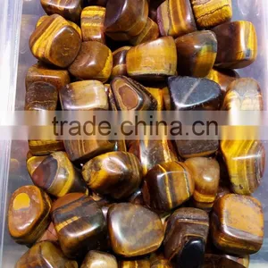 Wholesale Natural Polished Tiger Eyes Tumbled Stone Crystal Macadam for Decoration thumbnail-2