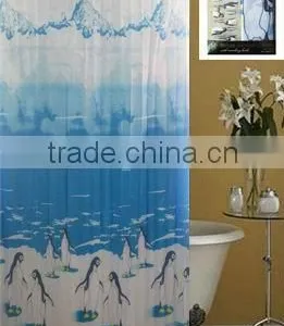 Penguin Design Polyester Shower Curtain, Hot Item thumbnail-1