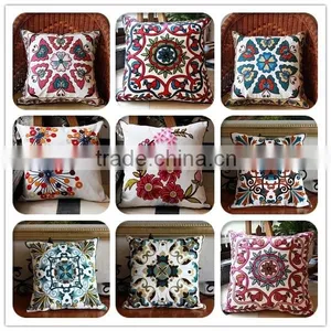 High Quality Household Embroidery Cotton Pillow Case Cover, Living Room Sofa Chair Office Squire Geometric Cushion Cover thumbnail-2