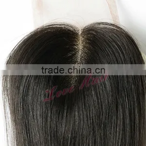 Hot Selling 4*4 Silky Straight Wave Natural Black Lace Closure With Brazilian Virgin Hair thumbnail-5