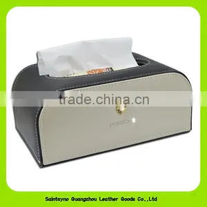 15001 High Quality Custom Leather Car Tissue Holder thumbnail-5