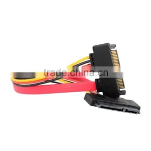 22 Pin 7 + 15 Male to Female Serial ATA SATA Data Power Combo Extension Cable thumbnail-1