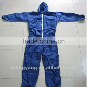 Non-woven Dark Blue Disposable Protective Clothing thumbnail-1
