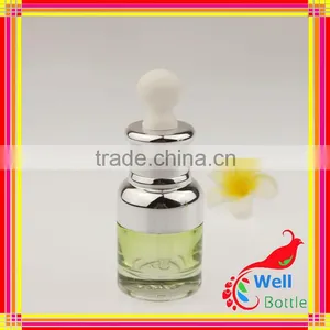 Shoulder Glass Dropper Bottle With Aluminum Zinc Alloy Die Casting Bottle Cap GSB-0018R thumbnail-3
