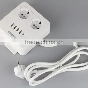 CE VDE Approved New Arrival 5V 8A 5 Usb Schuko Outlets With Phone Holder thumbnail-2