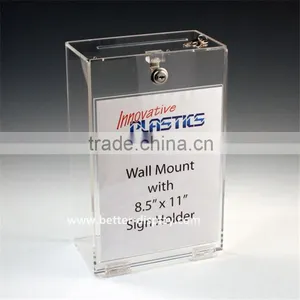 Wholesale Acrylic Charity Collection Bucket thumbnail-2