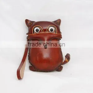 Handmade Leather Large Fox Coin Purse thumbnail-1