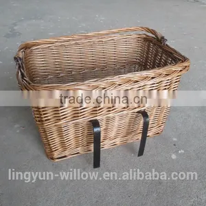 Natural High Quality Wicker Removable Bicycle Basket Wholesale thumbnail-3