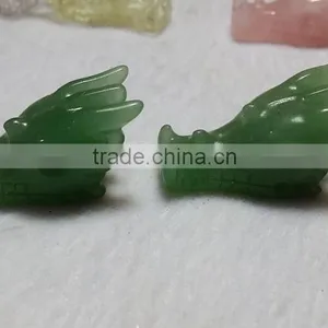 Nice Natural Green Aventurine Dragon Skull,hand Caved Crystal for Gift thumbnail-4