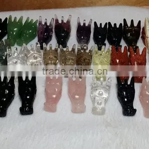 Nice Natural Green Aventurine Dragon Skull,hand Caved Crystal for Gift thumbnail-5