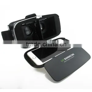 2016 Hot Sell VR Shinecon 3D VR Glasses Virtual Reality Glasses Google Cardboard Video Headset Helmet thumbnail-3