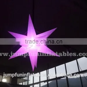 Colour Change LED Inflatable Star Hanging Lighting Balloon thumbnail-1
