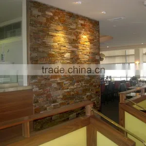Natural Golden Slate Stone Wall Cladding Decoration thumbnail-2