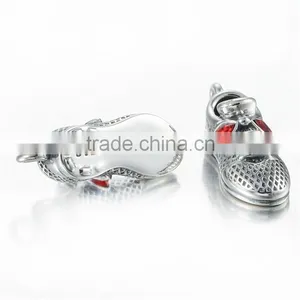 Antique Sporting Shoes Model Necklace Pendant Charms Silver Jewelry thumbnail-2