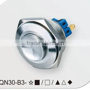 30mm Push Button Switch With Connector , Switch Socket With Cable thumbnail-3