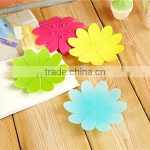 New Design Flower Shape Silicone Soap Dish With Drain thumbnail-4