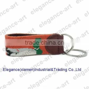 Hand-stitched Needlepoint Key Chains thumbnail-1