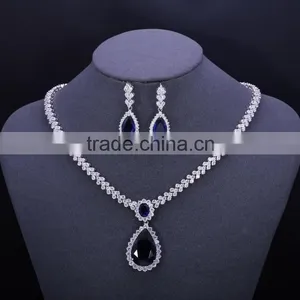 Cheap Wedding Jewelry Set,zircon Tear Drop Jewelry Set thumbnail-2