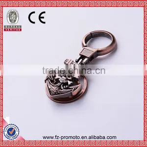 Vintage Style Pirate Captain Bronzed Keychain thumbnail-1