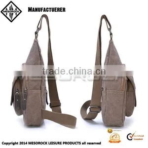 Outdoor Travel Canvas Chest Shoulder Unbalance Bag Sling Bag thumbnail-3
