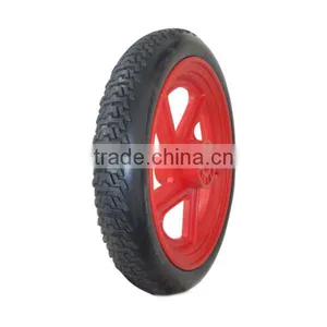 Plastic Rim Steel Bearing PU Wheel Kids Bicycle Wheel thumbnail-2