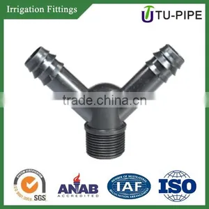 PP Compression Fitting 45 Degree Y Branch Tee Pipe Fitting for Irrigation System thumbnail-1