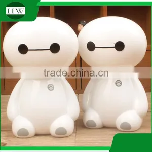 Small Plastic Cartoon Baymax Usb Charging Charge Foldable Collapsible Folding Telescopic Led Reading Desk Table Night Lamp Light thumbnail-1