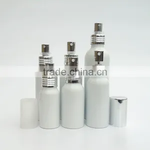 Wholesale 20ml-150ml White Aluminun Spray Perfume Bottle Mist Spray Aluminum Bottle for Cosmetic Packaging thumbnail-1