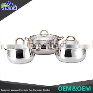 Good Quality Mirror Polished Cookware Set Cooking Pot Stainless Steel Cookware Pot thumbnail-3