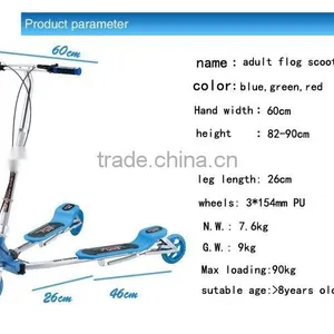 Good Quality!!!large Adult Frog Kick Scooter 3 Wheels Patinete de Adulto thumbnail-2
