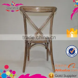Wholesale Wedding Chairs and Tables Wood Cross Back Chair thumbnail-3