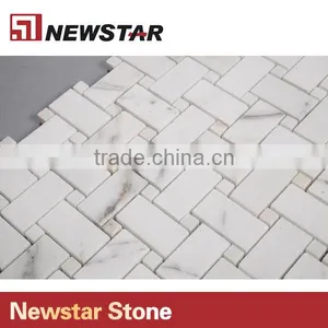 Newstar Wholesale White Marble Tile Veining Patterns Of Gold And Grey Finish Mosaic thumbnail-2