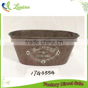 2017 New Unique Design Black Living Room Decoration Hammered Metal Boat Shaped Flower Vase thumbnail-3