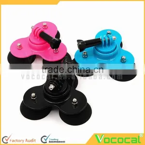 Sucker Secure Tripod Vacuum Car Vehicle Suction Cup Mount Base Stand With CNC Aluminum Alloy Screw for GoProHero 4 3+ 3 2 1 thumbnail-3