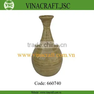 Natural Spun Bamboo Vase thumbnail-1