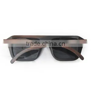 Ebony Wood Sunglasses With Customized Logo Engraved thumbnail-2