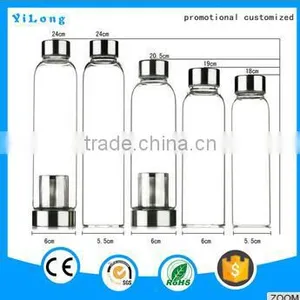 Water Glass Bottle, Borosilicate Glass Water Bottle,holesale Glass Water Bottle With Silicone Sleeve Voss Water Glass Bottle thumbnail-1