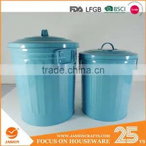 LARGE DOG FOOD CONTAINER Metal Pet Feeder Bin Steel Cat Food Can thumbnail-1