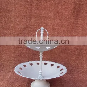 High Quality Designer 2 Tier Cake Stand,Cake Stand,Antique Metal Cake Stand thumbnail-1