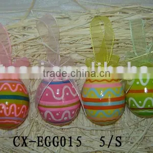 Pottery Egg Hanging Deco-terracotta Painting Egg for Easter Gifts thumbnail-1