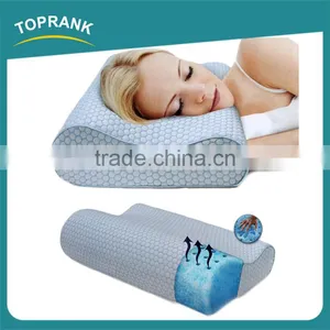 High Quality Luxury Breathable Soft Fabric Contour Memory Foam Orthopedic Pillow thumbnail-1