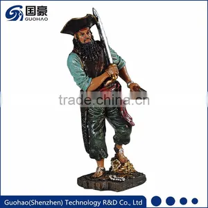 Halloween Caribbean Pirates With Sword Collection Statue thumbnail-1