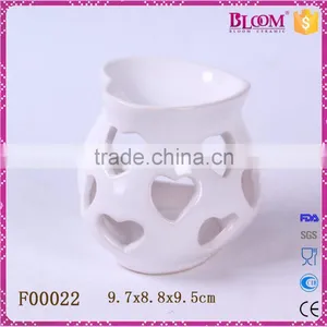 Heart Shape White Ceramic Essential Oil Burner for Craft thumbnail-1