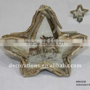 Christmas Twig Picture Frame With Candle Holder thumbnail-1