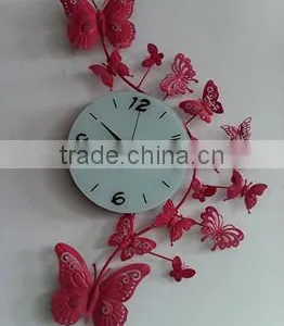 Lovely Butterfly Wall Clock High Quality(GZH105) Wholesale thumbnail-1