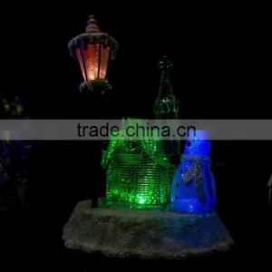 Acrylic Color Changing Snowman & Church Led Lamp Decorations Supplier thumbnail-3
