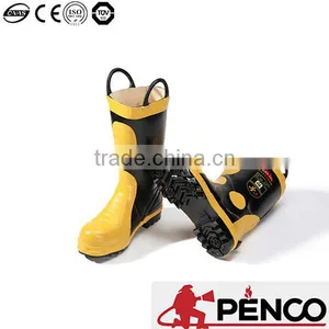 Firefighter Safety Rubber Shoes Steel Toe Fire Retardant Security Fireman Foot Protected Boots thumbnail-2