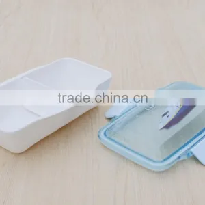 Clear Plastic Bento Lunch Box With Lock thumbnail-4