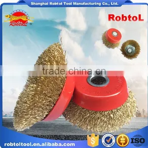 5" Steel Wire Cup Brush Wheel Twist Knot Crimped Bowl Disc Abrasive Round Grinding Cheaning Brush thumbnail-4